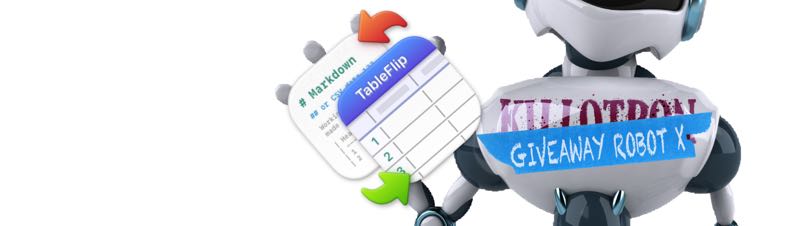 Giveaway Robot with TableFlip icon