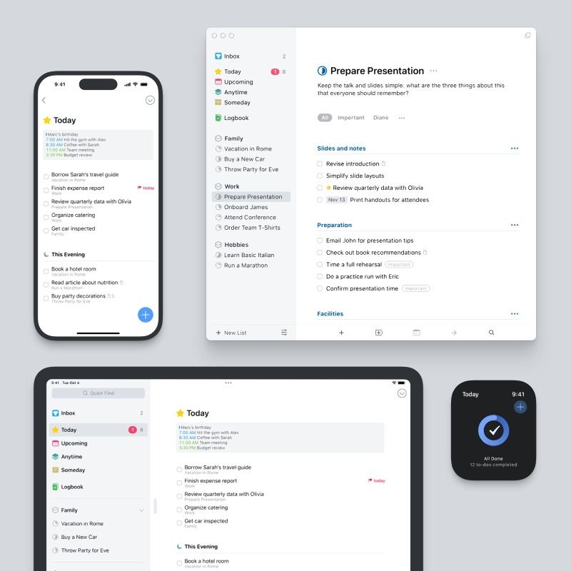 Things for Mac and iOS screenshot