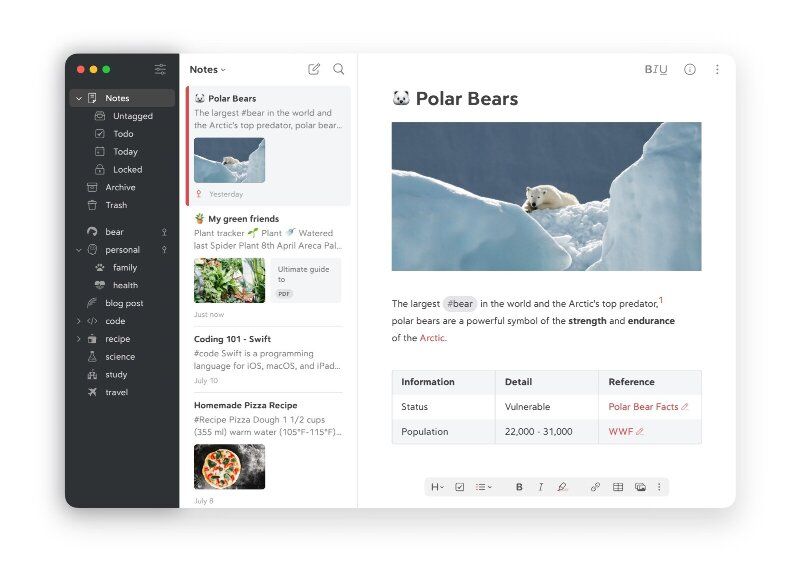 Bear screenshot