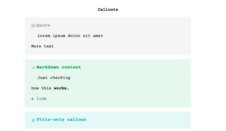 Callouts in Manuscript
