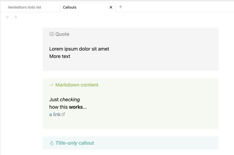 Callouts in Obsidian